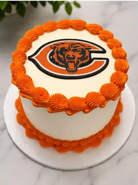 Football season is BACK, and we’re kicking things off with something sweet! 🏈🧡🐻This Chicago Bears cake is game-day ready...